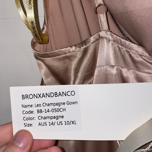 Bronx and Banco Leo Champagne Gown (size 10) - Picture 5 of 8